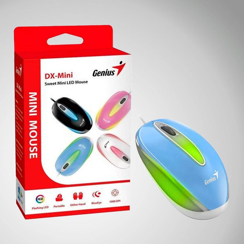 GENIUS - Mouse Genius DX-Mini USB Blueeye RGB- Azul