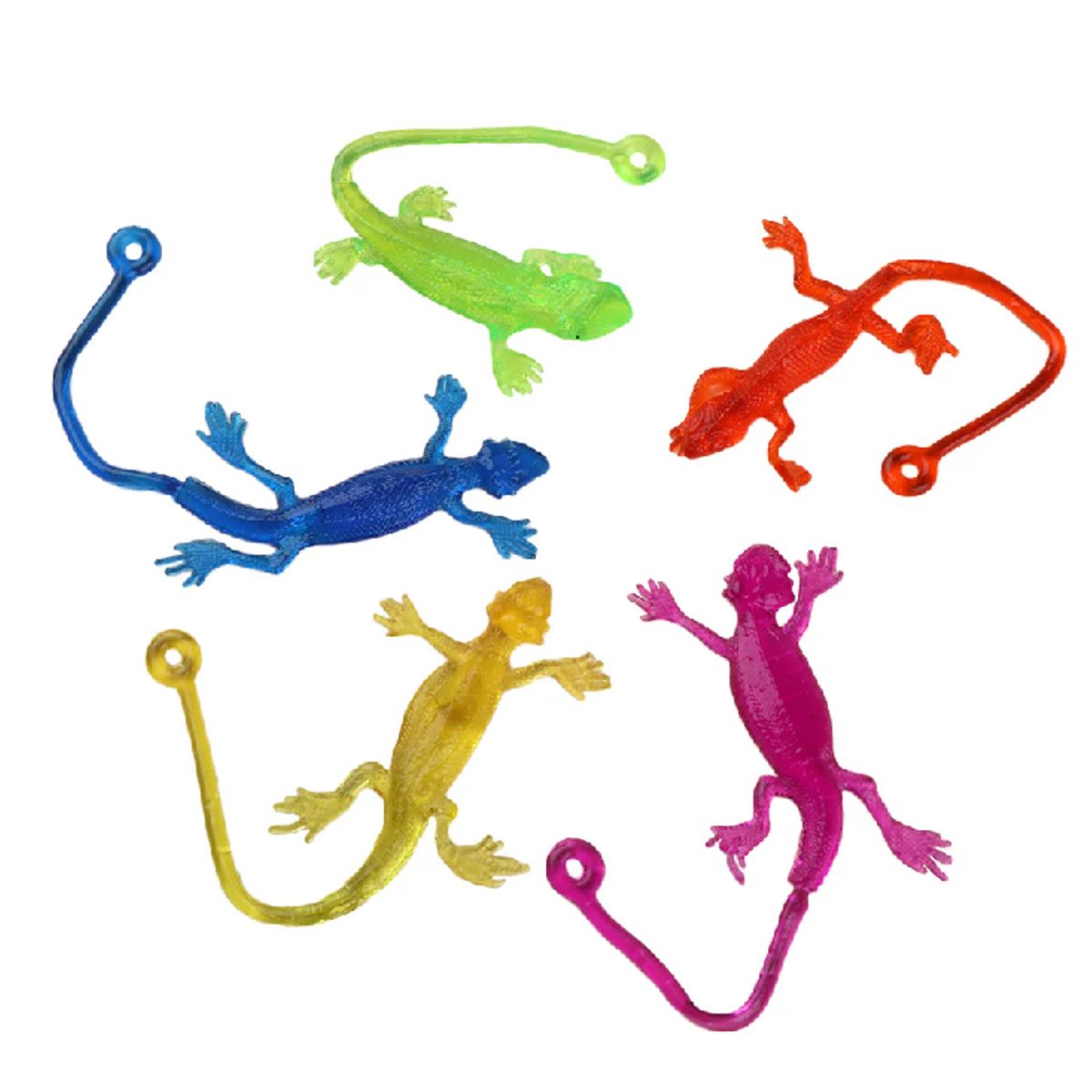 GENERICO - Pack 15  Pegalocos Lagartos Sorpresa Cumpleaños Y Fiestas