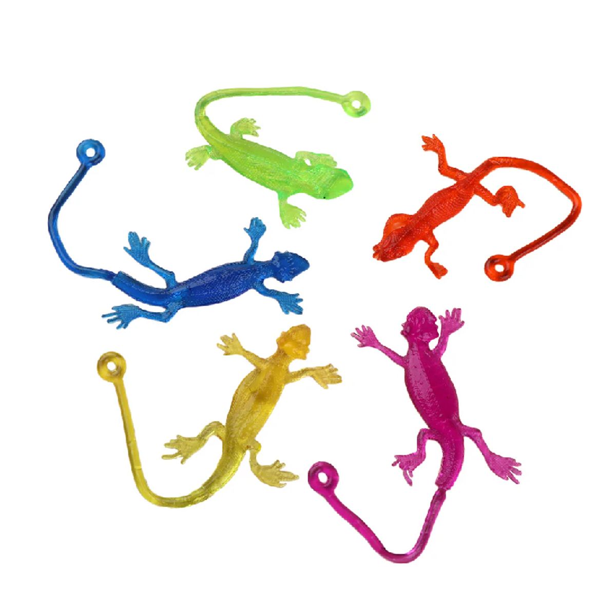 GENERICO - Pack 15  Pegalocos Lagartos Sorpresa Cumpleaños Y Fiestas