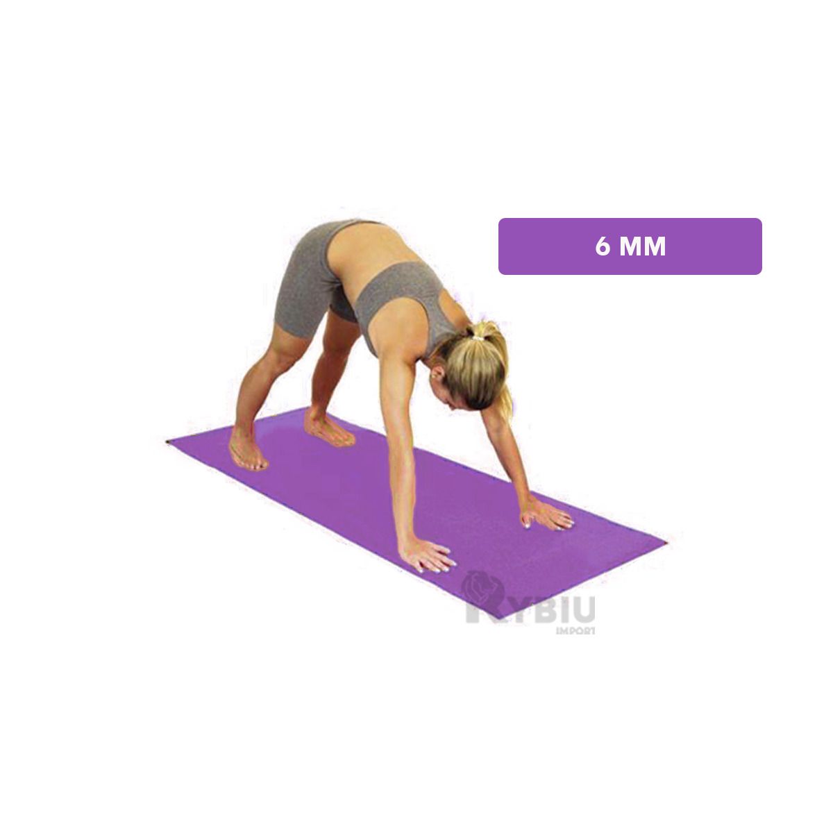 GENERICO - Colchoneta Antideslizante 6mm en Lila Y+Ligas de Regalo