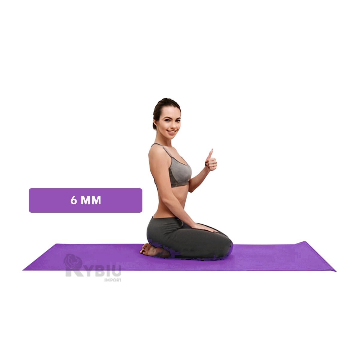 GENERICO - Colchoneta Antideslizante 6mm en Lila Y+Ligas de Regalo