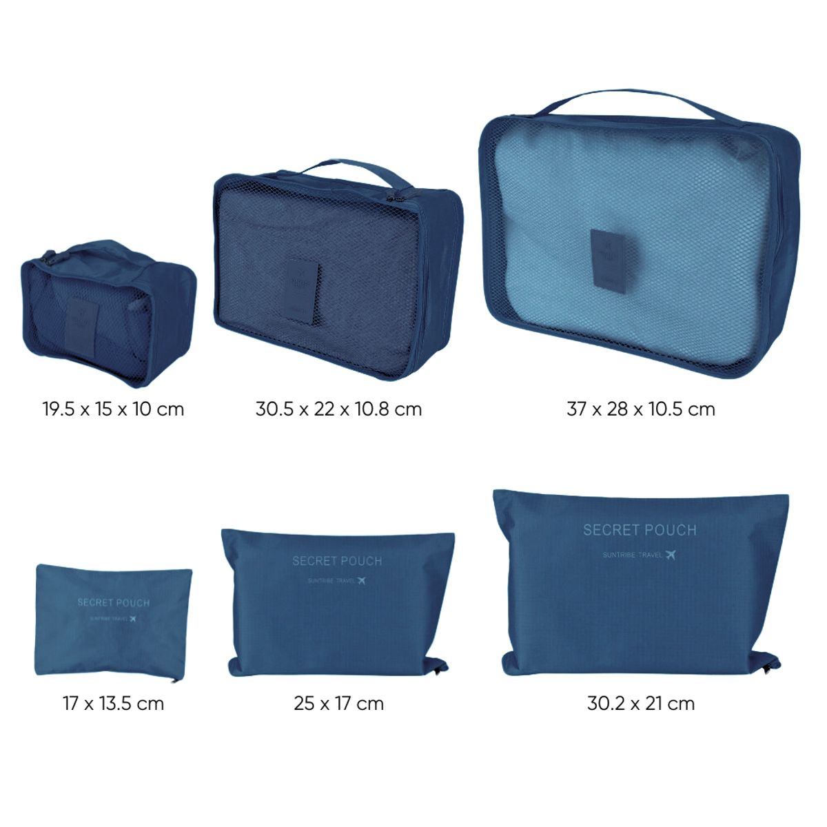 INSPIRA - Juego de 6 Organizadores para Maleta de Viaje