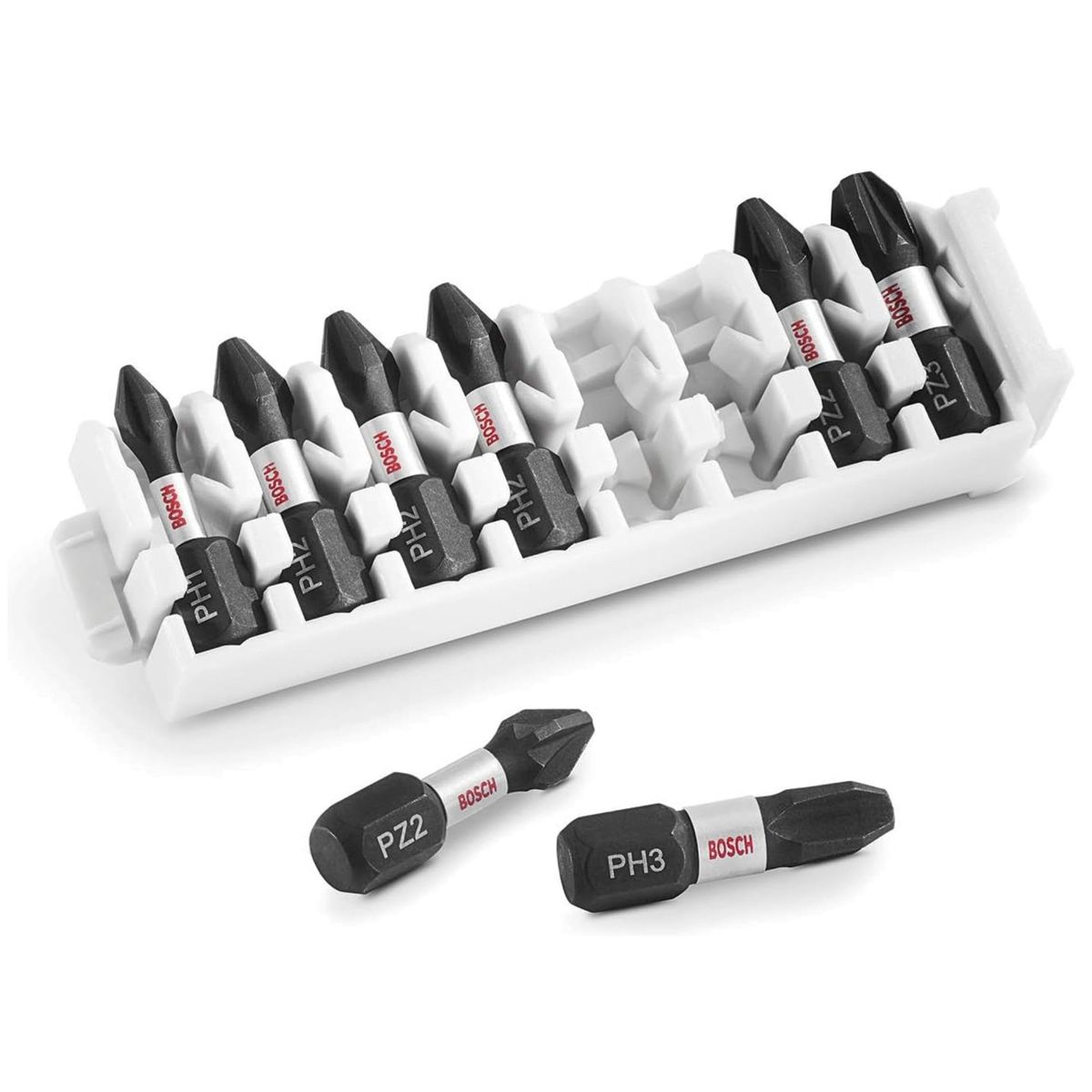 BOSCH - Set Puntas de Impacto Control Acero PH-PZ x 25mm 8 piezas Bosch