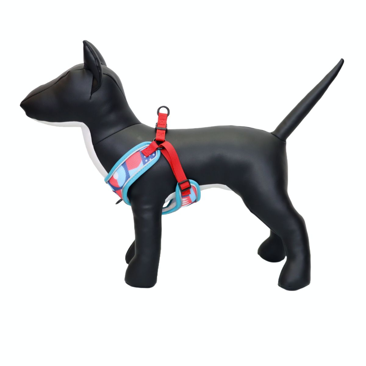 GENERICO - ARNÉS TALLA L Y CORREA CON DISEÑO DE FIGURAS PARA PERROS