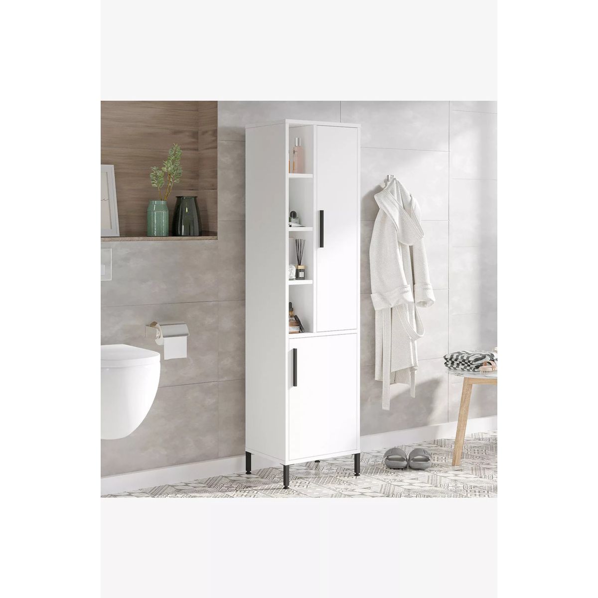 TU MESITA - Mueble para Baño Funcional 2 puertas Ferran color Blanco TU MESITA
