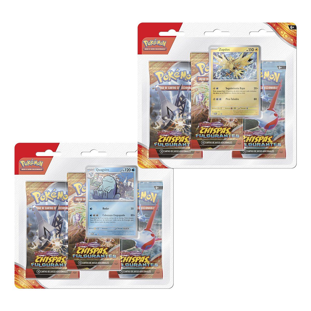POKEMON - CARTAS DE POKEMON TCG SURGING SPARKS-3PACK BLISTER SPA