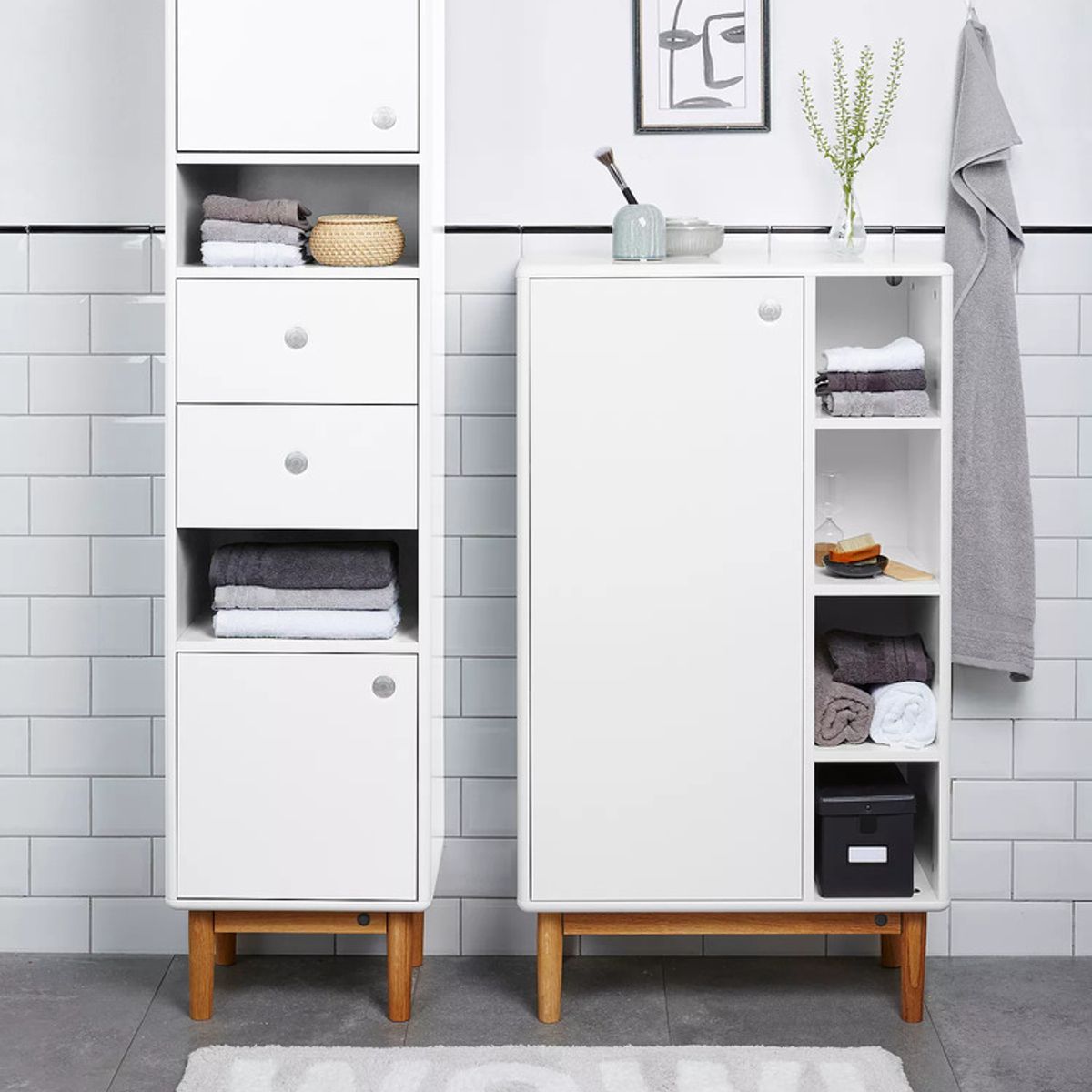 TU MESITA - Mueble Organizador de Baño Elvis color Blanco TU MESITA