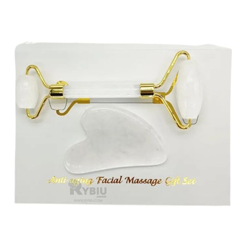 GENERICO - Set Doble Masajeador Facial en Tono Blanco Y+Gift MiniAgenda