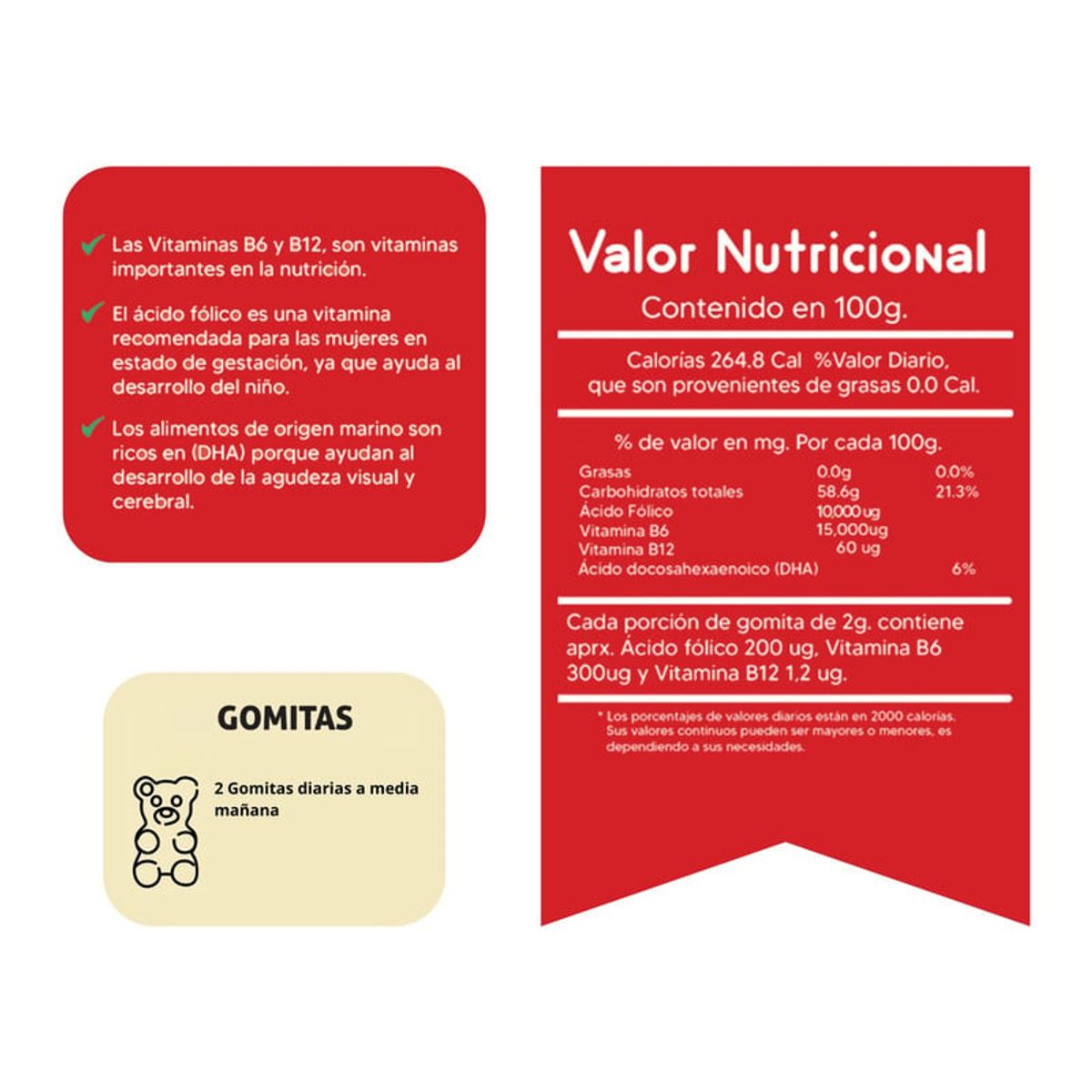 GENERICO - DHA PRENATAL PARA ADULTOS GOMITAS SOTTCOR 100GR