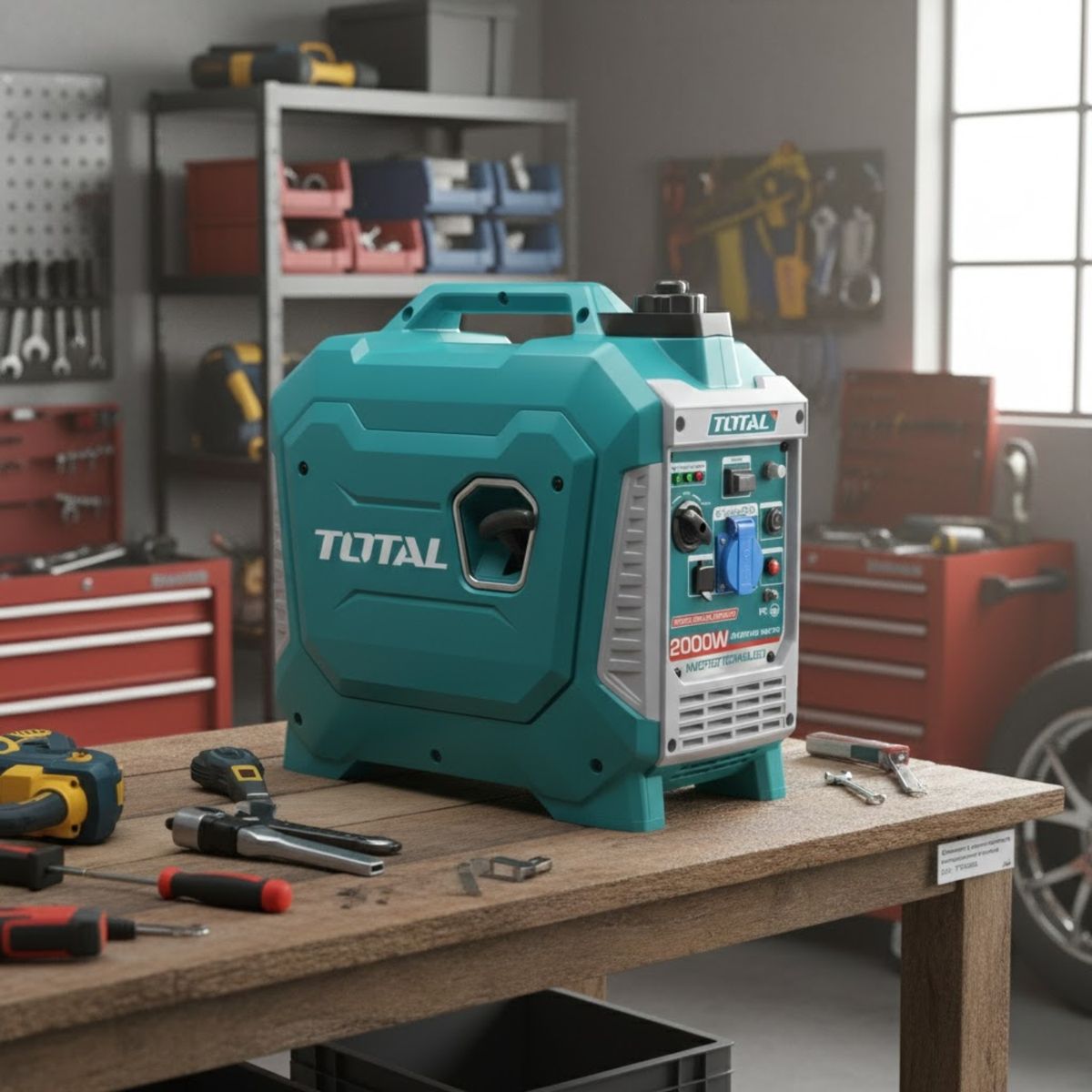 TOTAL TOOLS - Generador gasolinero silencioso encapsulado 2000w Total