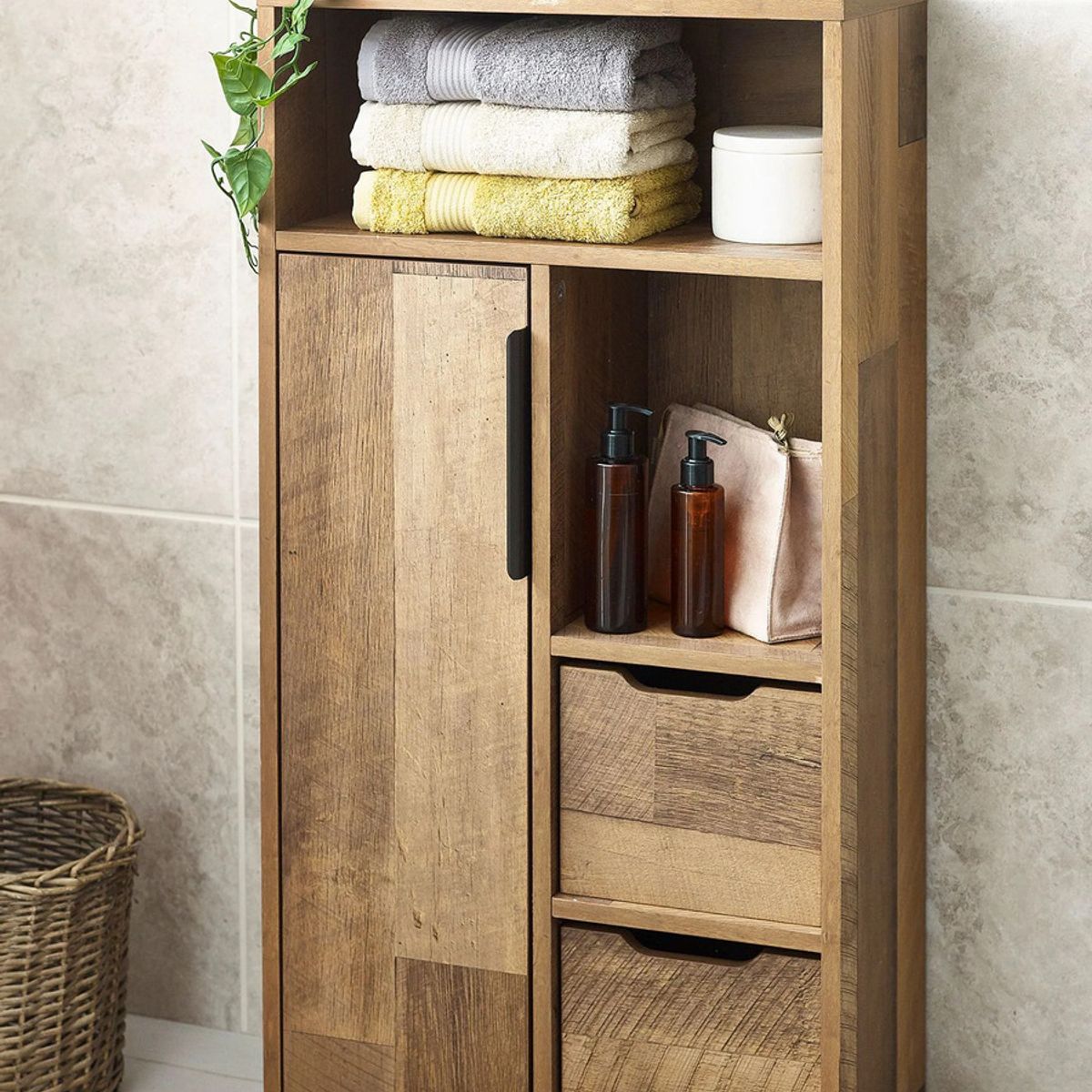 TU MESITA - Mueble de Baño Rústico Mabel color Marrón TU MESITA