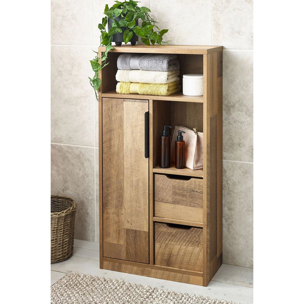 TU MESITA - Mueble de Baño Rústico Mabel color Marrón TU MESITA