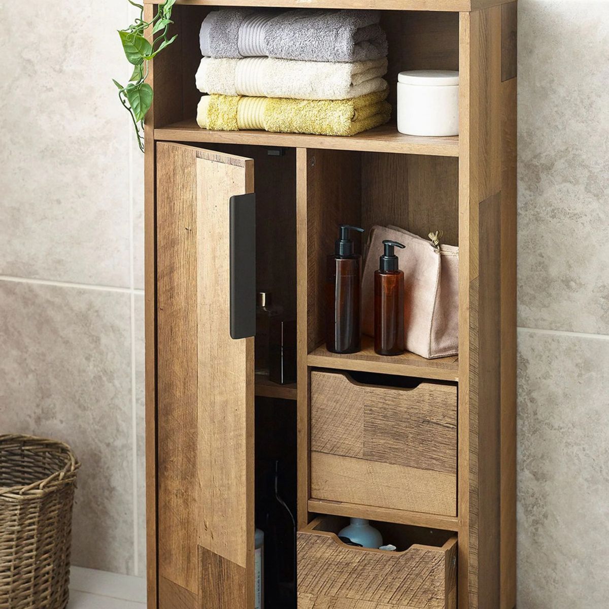 TU MESITA - Mueble de Baño Rústico Mabel color Marrón TU MESITA