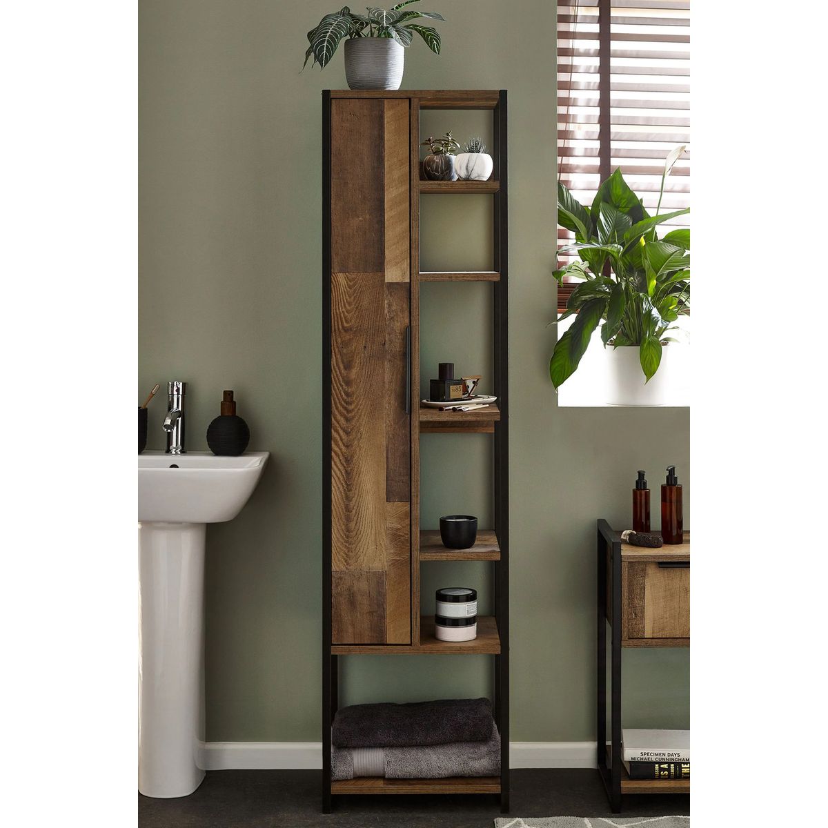 TU MESITA - Mueble de Baño Rústico Andrés color Marrón TU MESITA