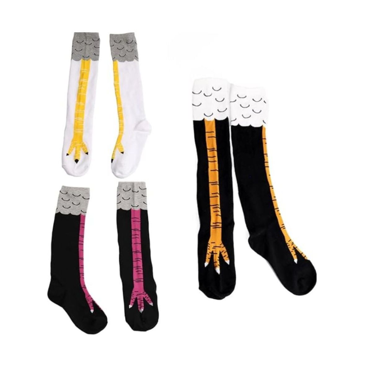 GENERICO - Medias Calcetines Patas de Pollo Gallina Pack x3 pares PREMIUM VIP