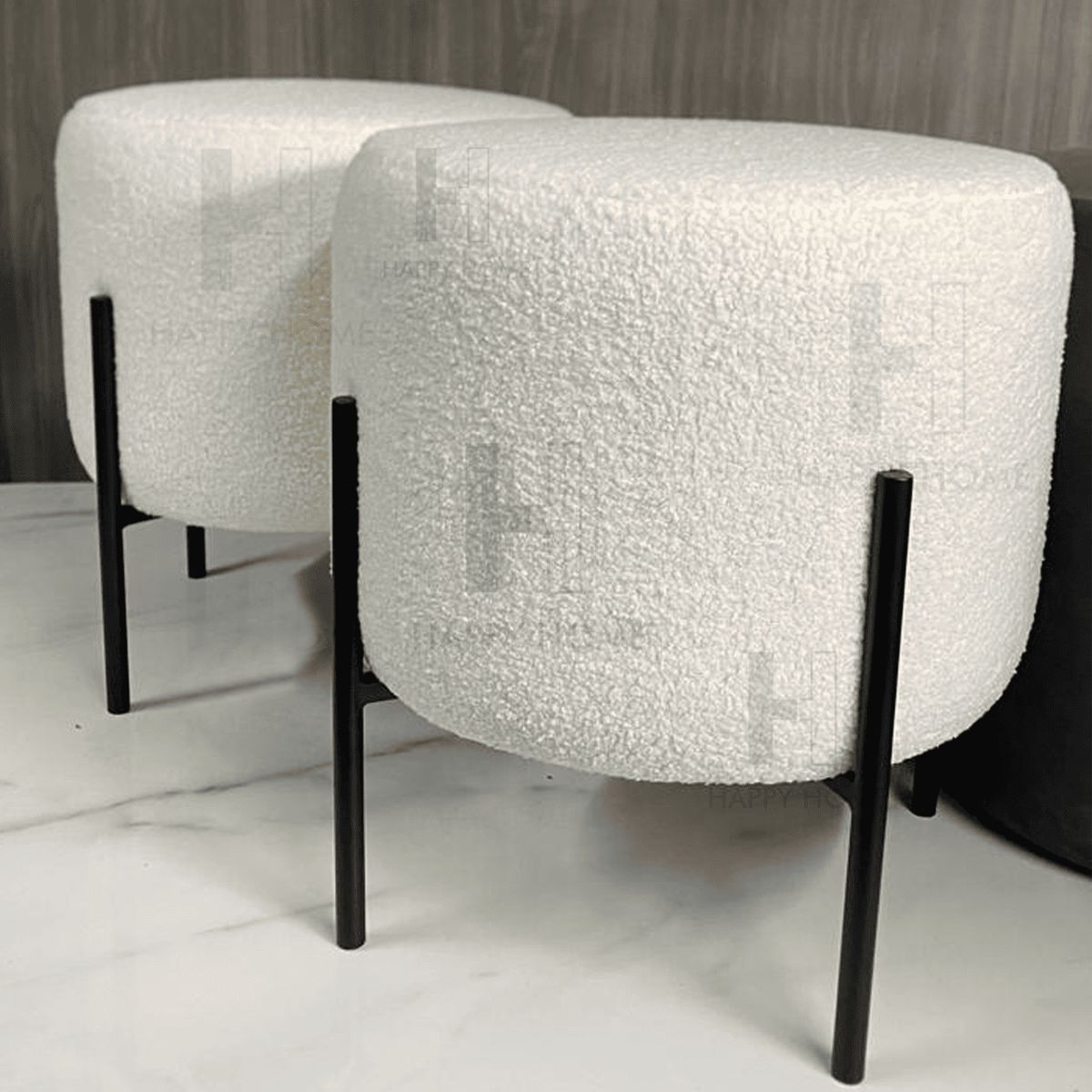 GENERICO - JUEGO DE PUFF CANDY CLASSIC BEIGE OVEJERO