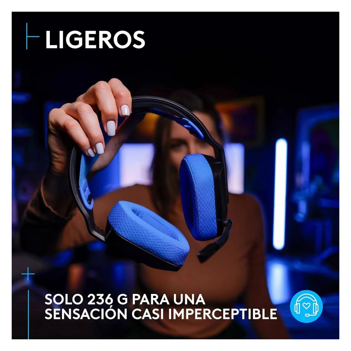 LOGITECH - Audifono Gaming Logitech G535 LightSpeed PS5 PC Wireless Negro