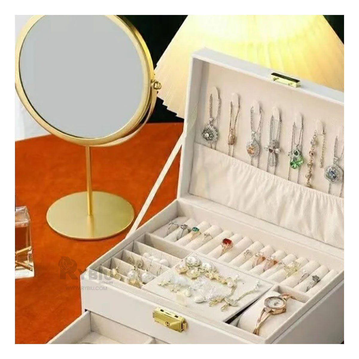 GENERICO - Joyero Funcional para Mujeres en Blanco Y+Regalo Agendita