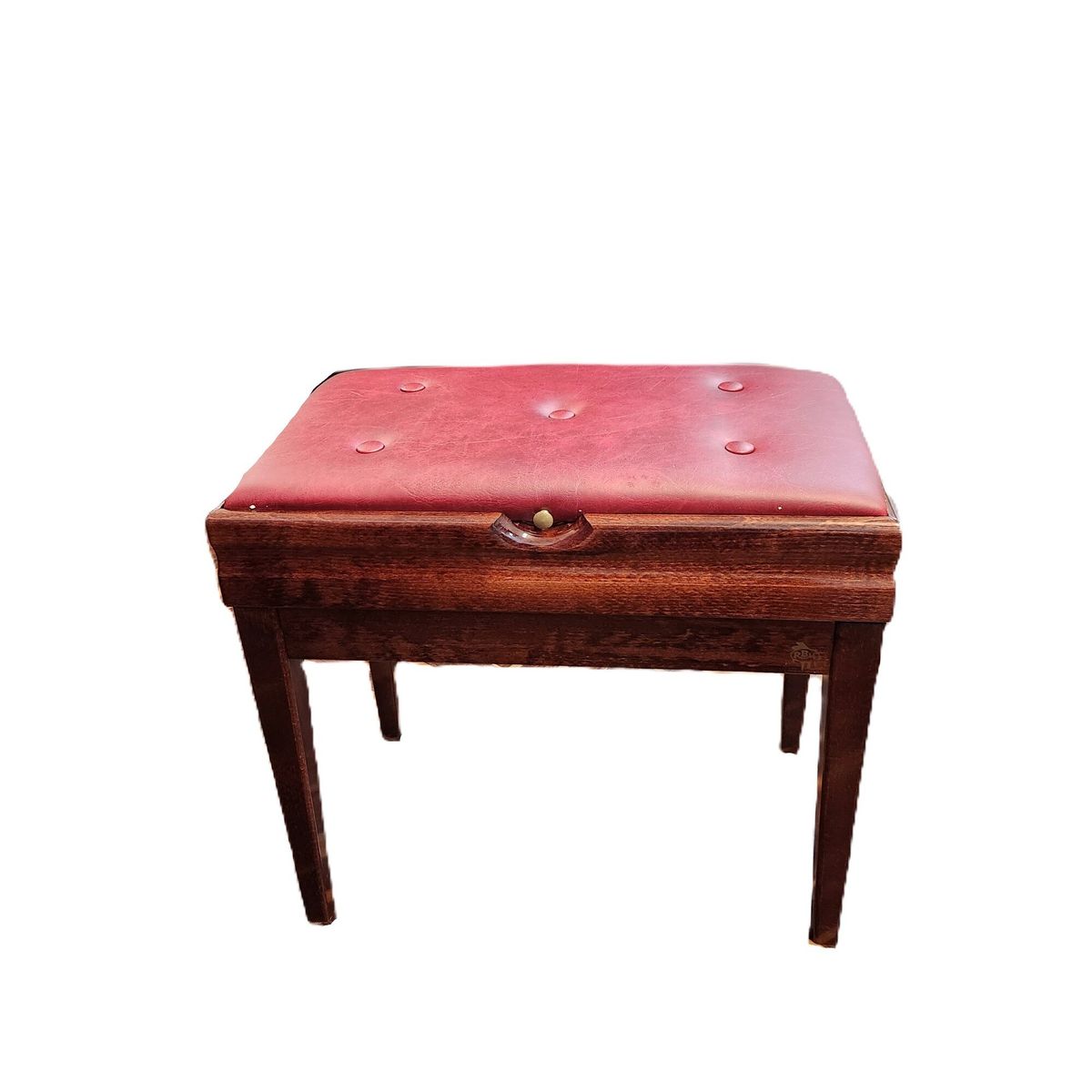 GENERICO - Banqueta guinda de piano regulable francesa 05 botones