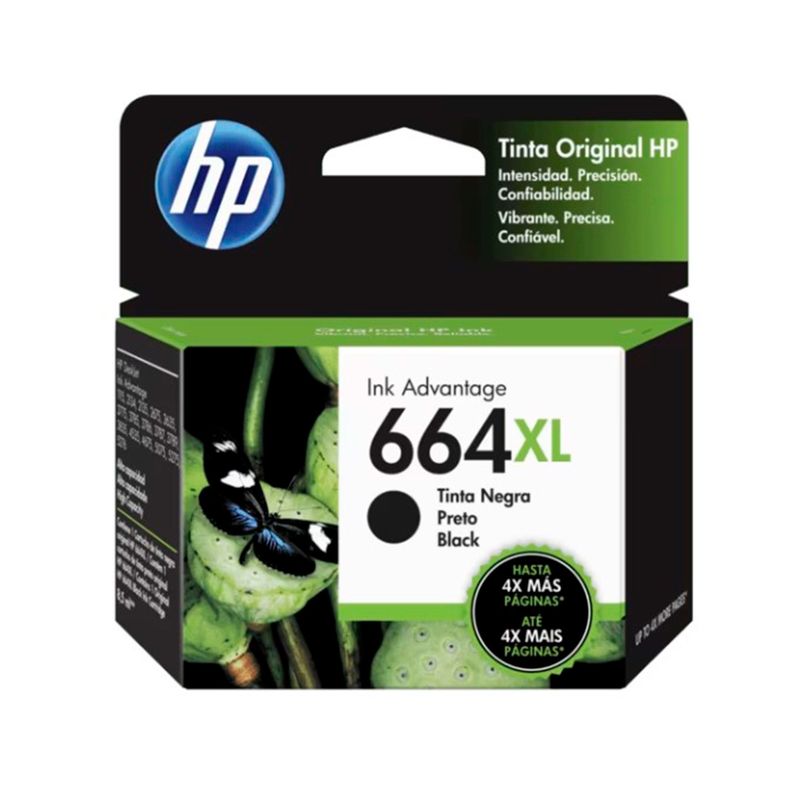 HP - TINTA HP F6V31AL 664XL COLOR NEGRO RENDIMIENTO 480 PGS PN F6V31AL