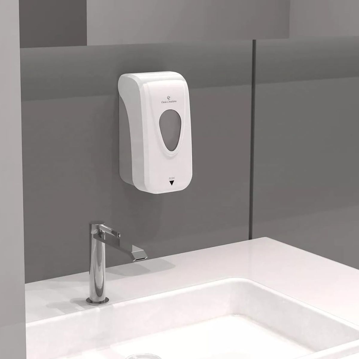 GENERICO - Dispensador de Jabón Liquido 1 Litro Alto Transito ABS manual HORSE