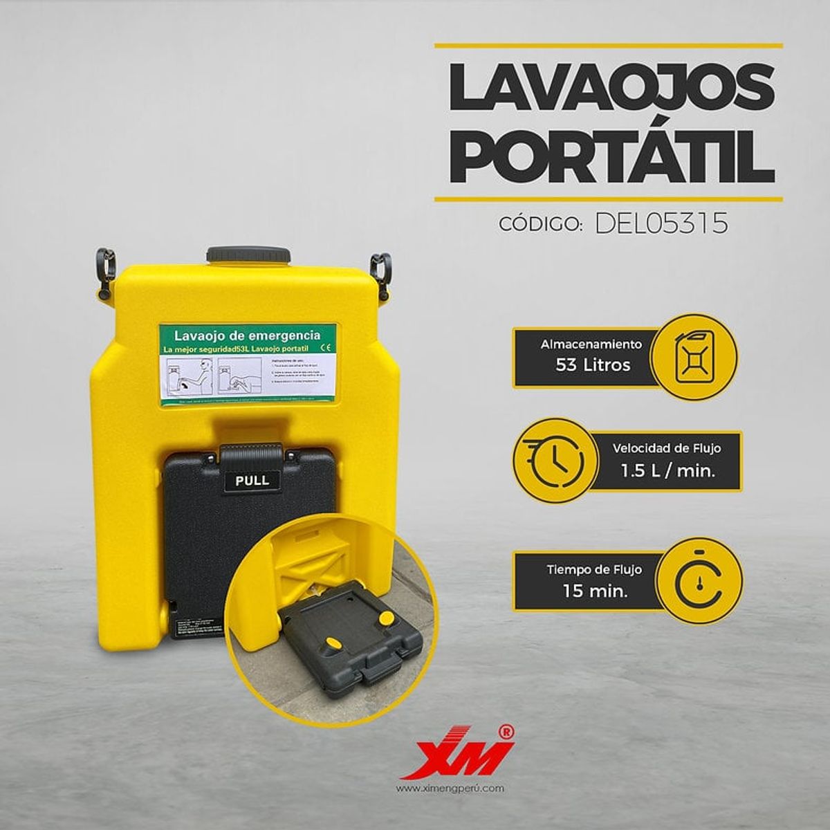 XM - LAVAOJOS PORTATIL AMARILLO- DEL05315