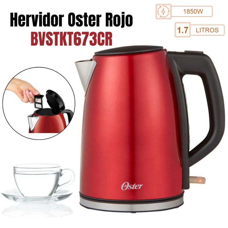 OSTER - Hervidor Eléctrico Oster Acero Inox de 1.7 L-BVSTKT673CR