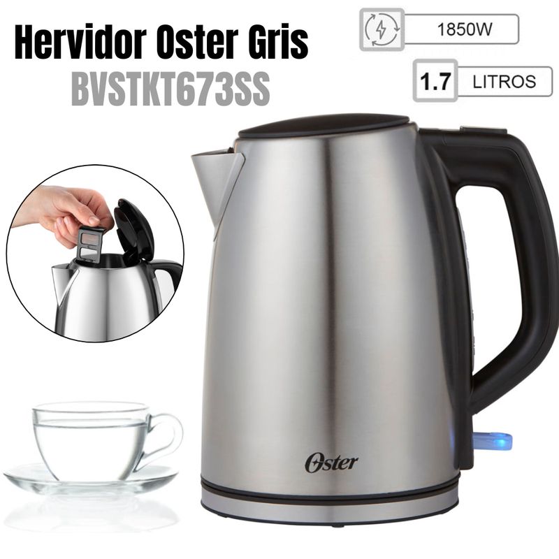 OSTER - Hervidor Eléctrico Oster Acero Inox de 1.7 L-BVSTKT673SS