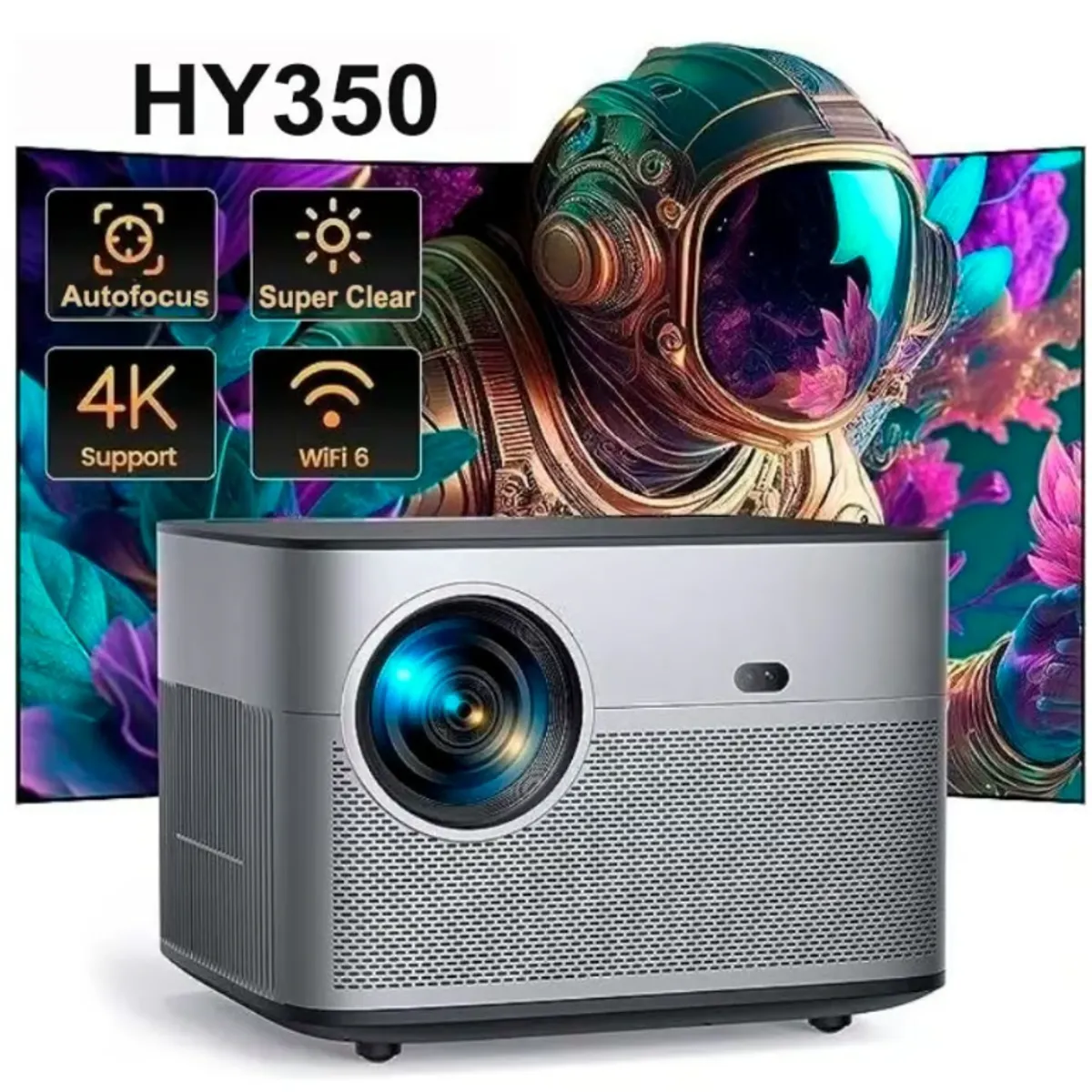 PREMIUM - Proyector Portatil Multimedia Smart Android HDMI HY350 4K