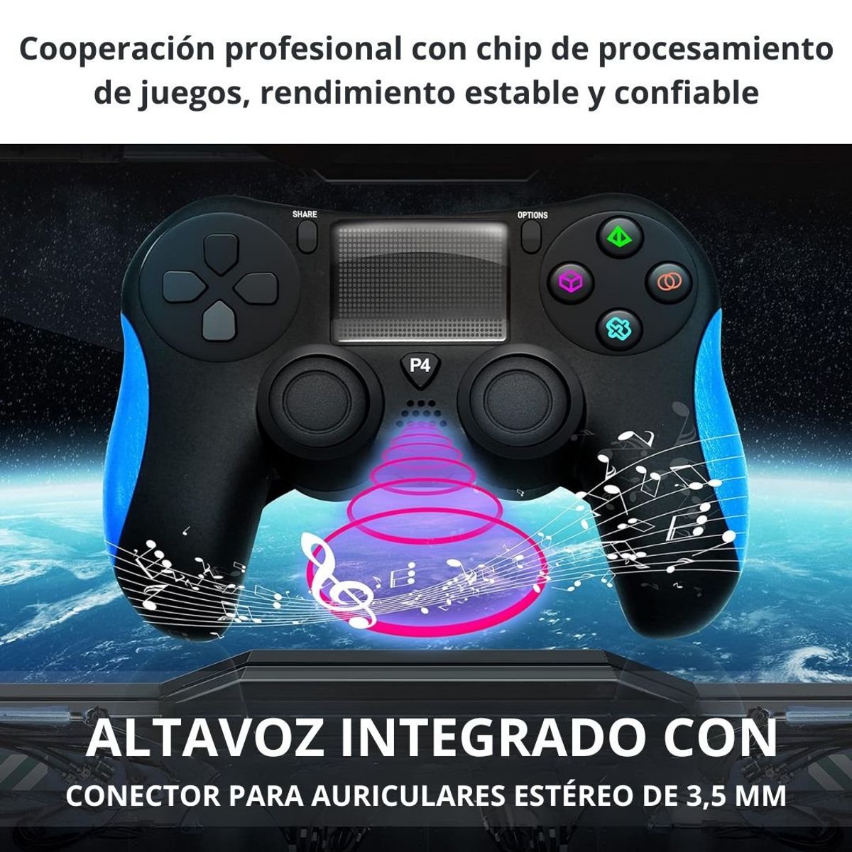 SEISA - Mando Inalámbrico SEISA para PlayStation 4 con Vibración PS4 SJ-4006B