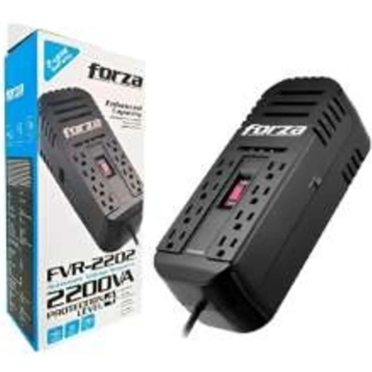 FORZA - Estabilizador de 8 tomas Forza 2200va 1100Watts FVR 2202