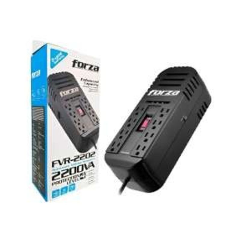 FORZA - Estabilizador de 8 tomas Forza 2200va 1100Watts FVR 2202
