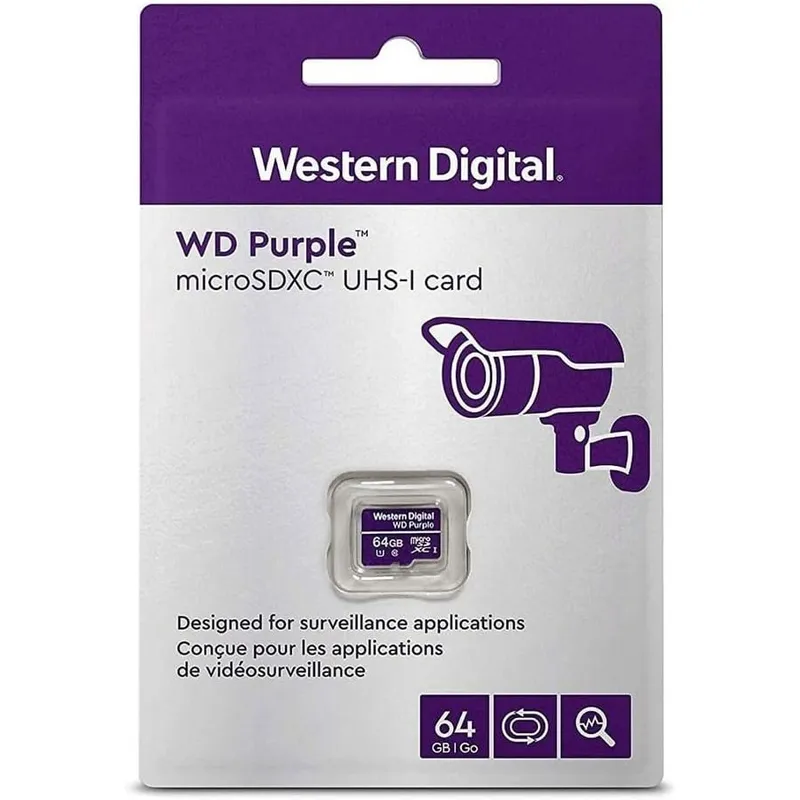 WESTERN DIGITAL - MEMORIA MICRO SD WERTERN DIGITAL DE 64GB QD101 PURPURA
