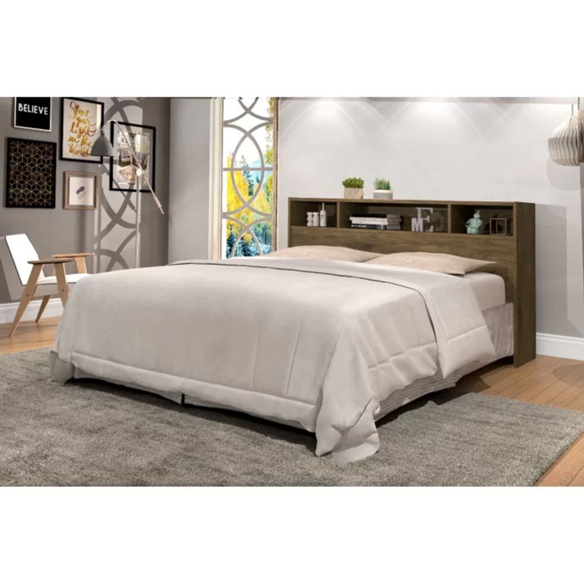 TU MESITA - Cabecera Clásica de Cama Ariana color Marrón TU MESITA