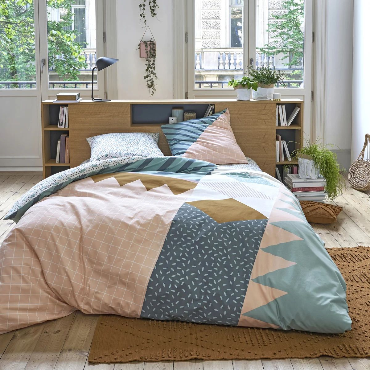 TU MESITA - Cabecera de cama con organizador Maya color Haya TU MESITA