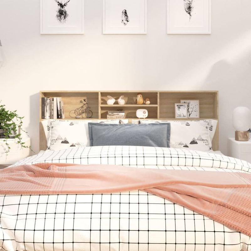 TU MESITA - Cabecera de cama con repisas Denisse color Haya TU MESITA