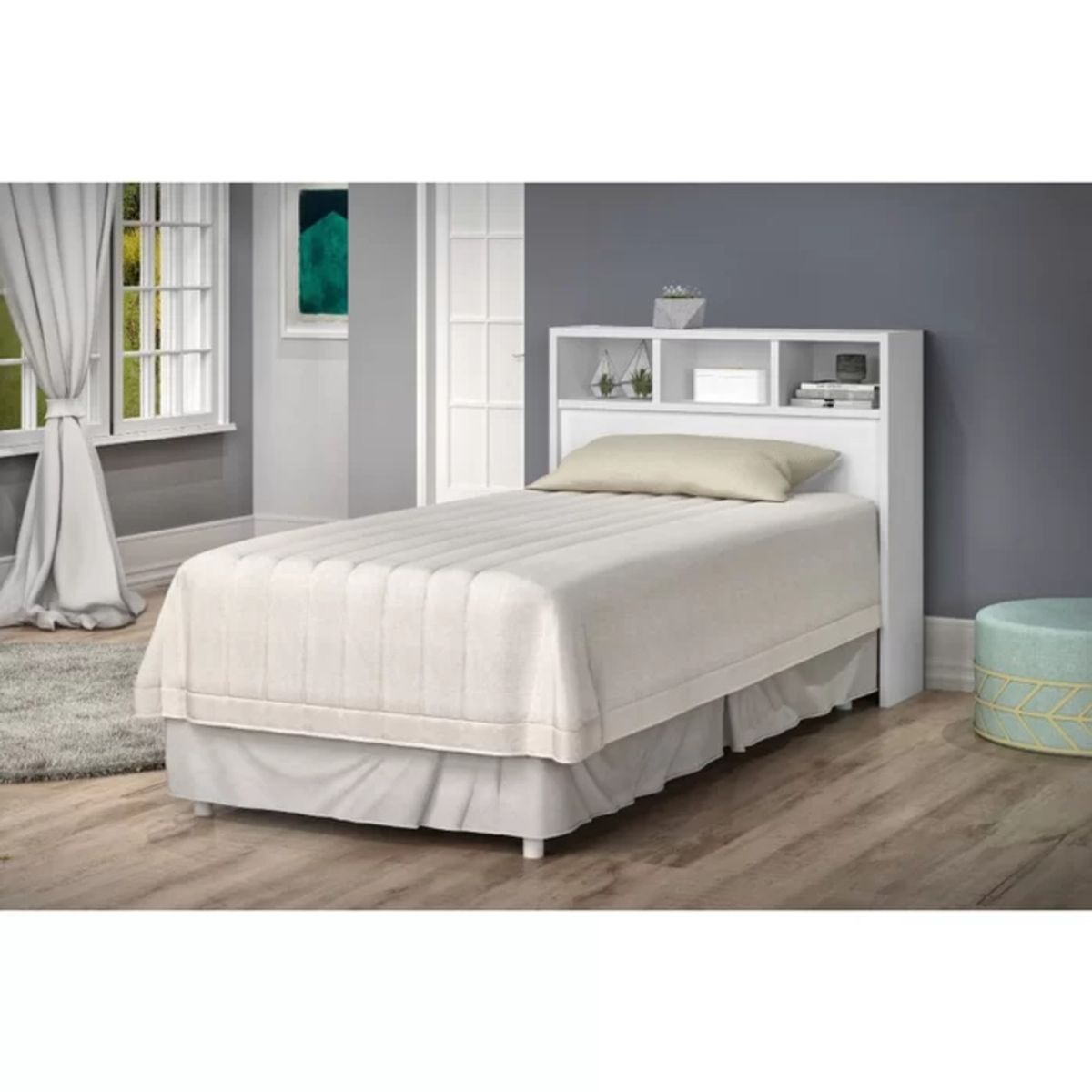 TU MESITA - Cabecera de Cama Individual Petrova color Blanco TU MESITA