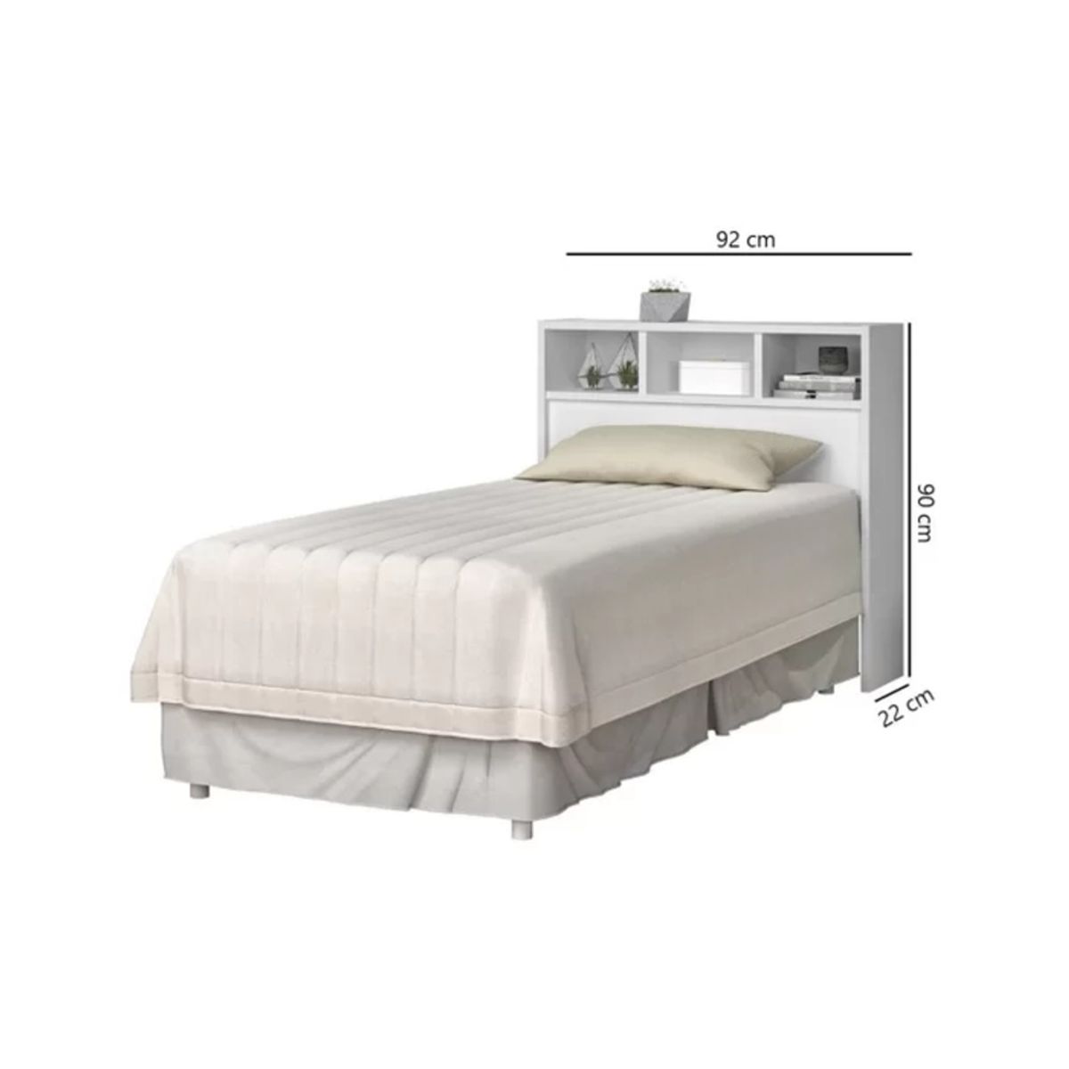 TU MESITA - Cabecera de Cama Individual Petrova color Blanco TU MESITA