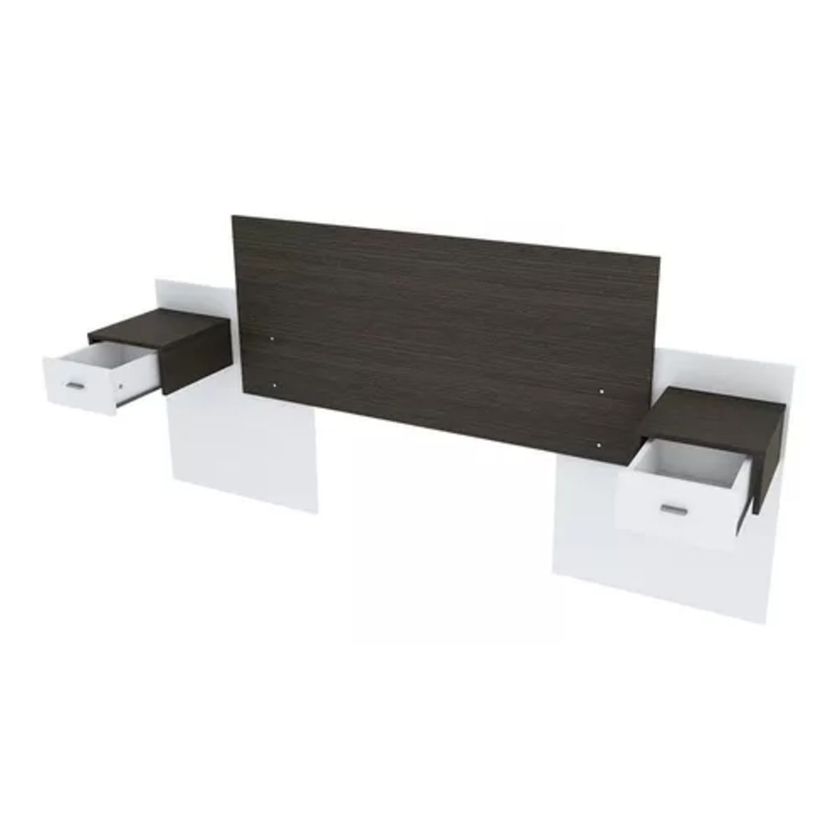 TU MESITA - Cabecera de cama Margaret color NegroBlanco con Veladores TU MESITA