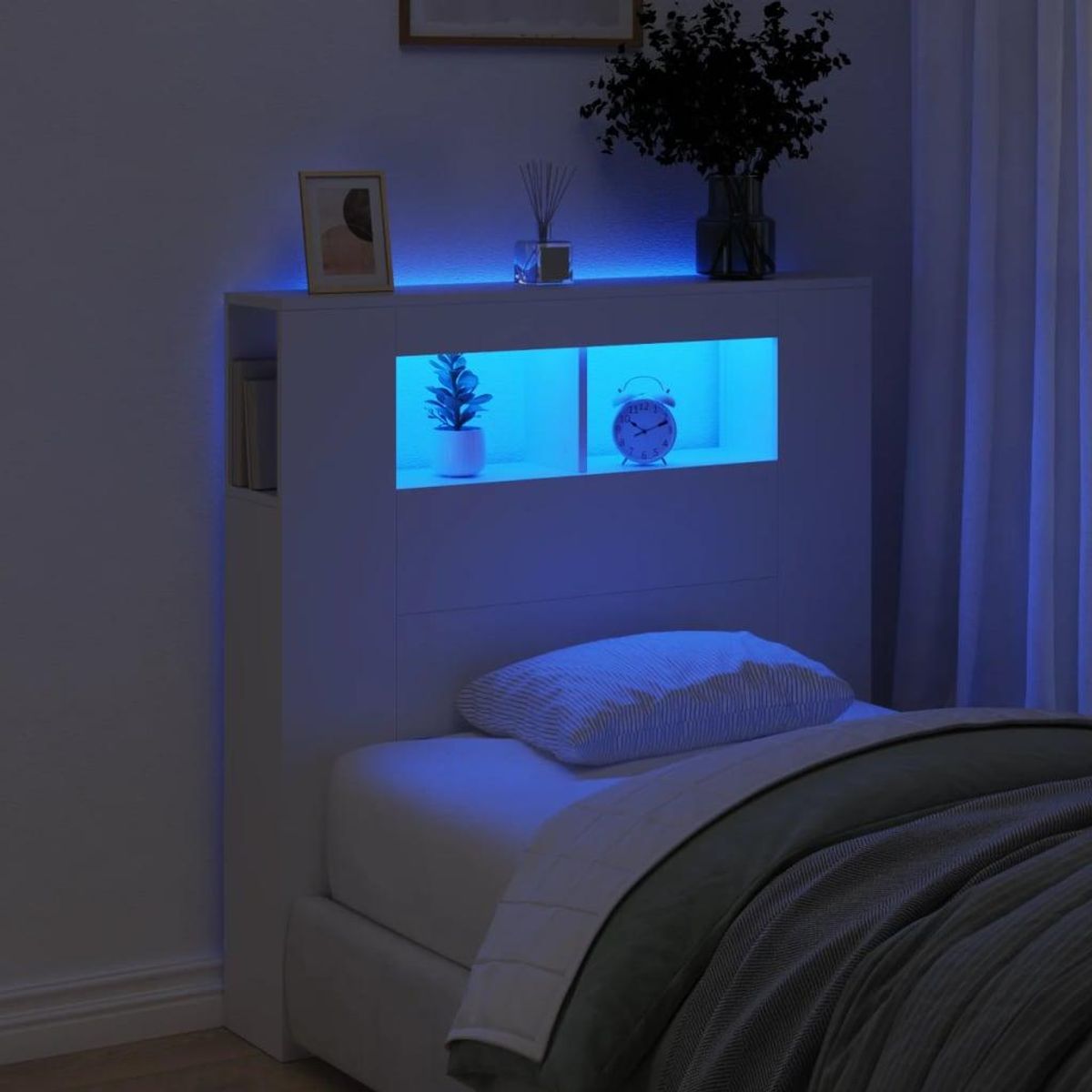 TU MESITA - Cabecera Moderna Malú con luz LED color Blanco TU MESITA