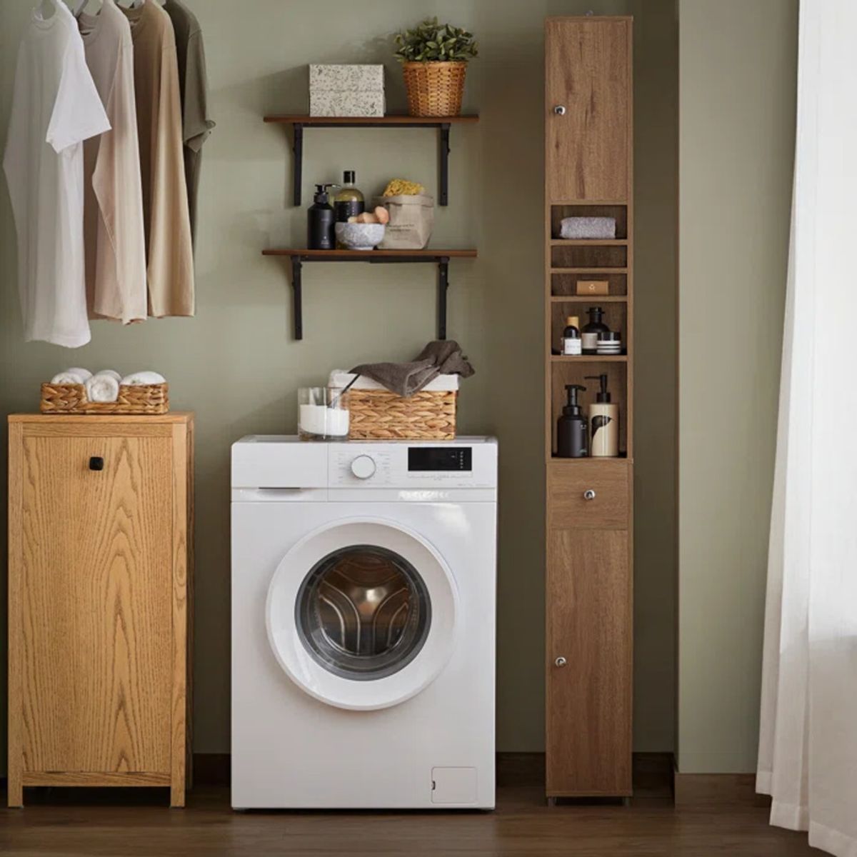 TU MESITA - Mueble Auxiliar de Baño Rossy color Marrón TU MESITA