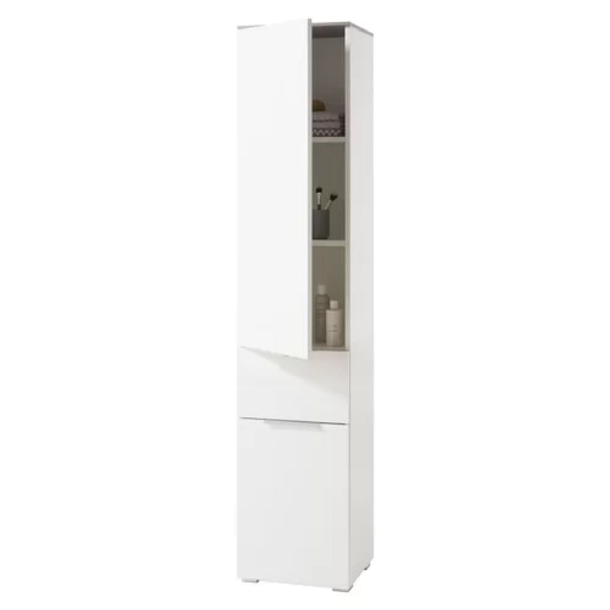 TU MESITA - Mueble Organizador Alto de Baño Sawia Blanco