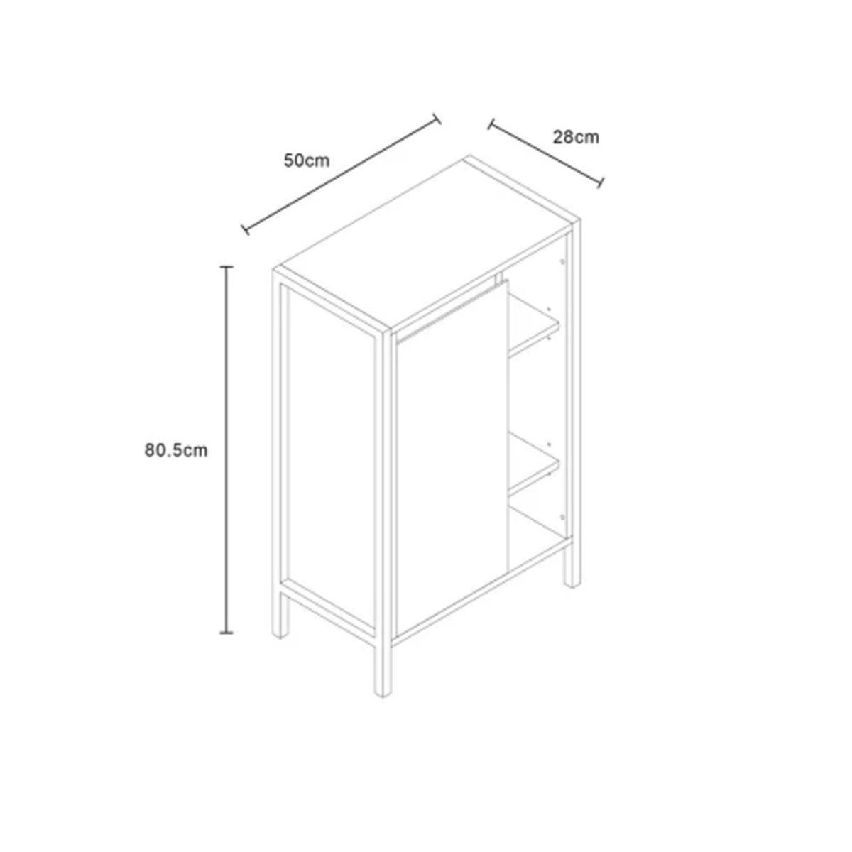 TU MESITA - Mueble Organizador de Baño Carmen 50cm