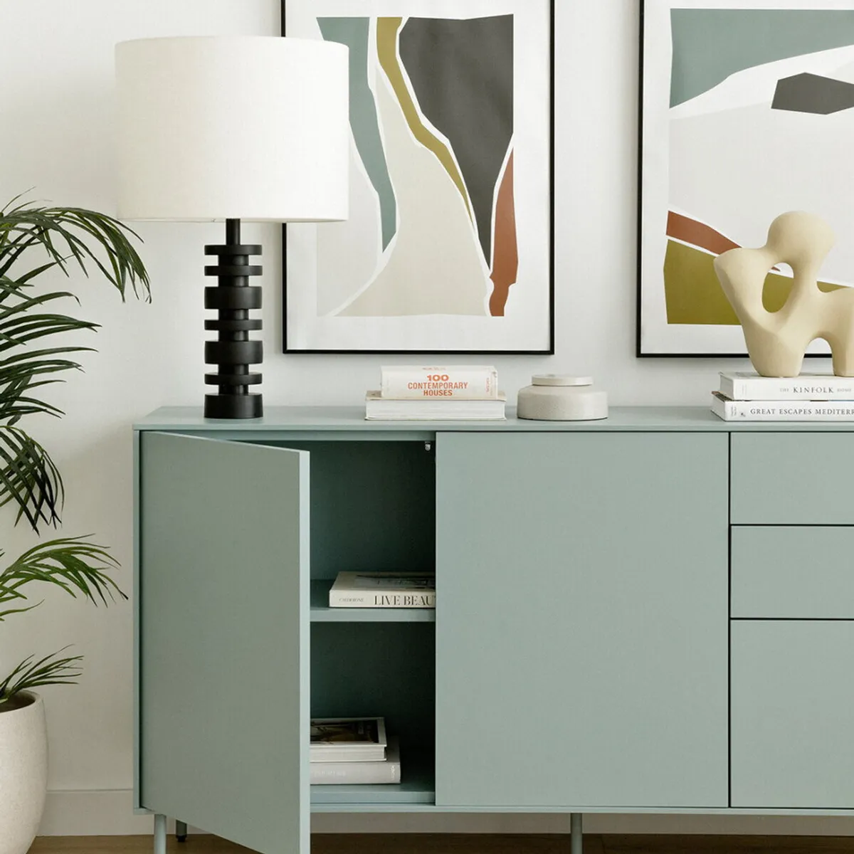 GENERICO - Aparador Minimalista Reiko Esmeralda Claro R&R MUEBLES