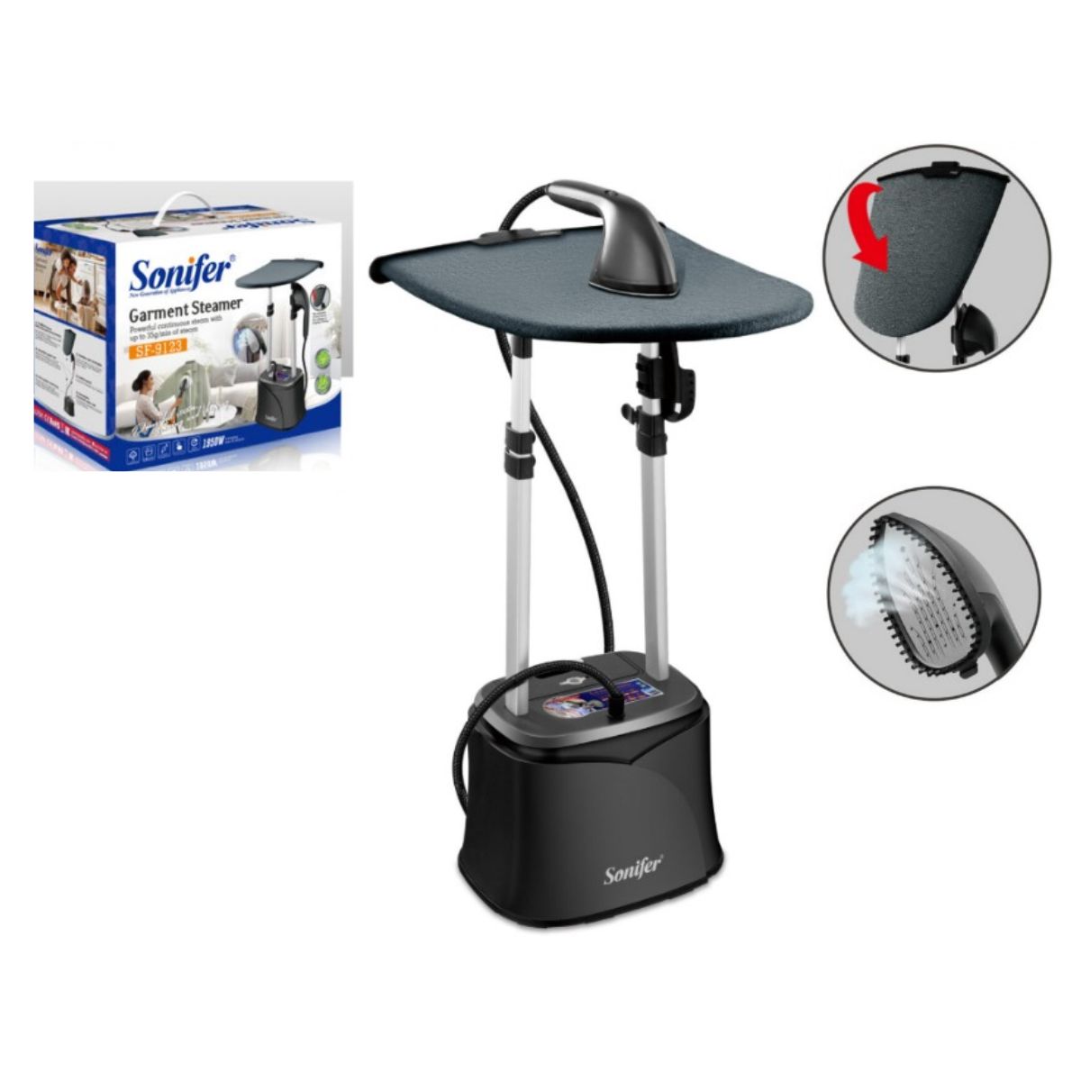 GENERICO - Plancha Vaporizador De Prendas Vertical Con Tabla 1950W