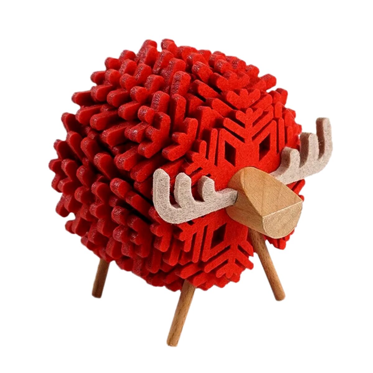 INSPIRA - Set de 12 Posavasos Fieltro de Reno Decoración