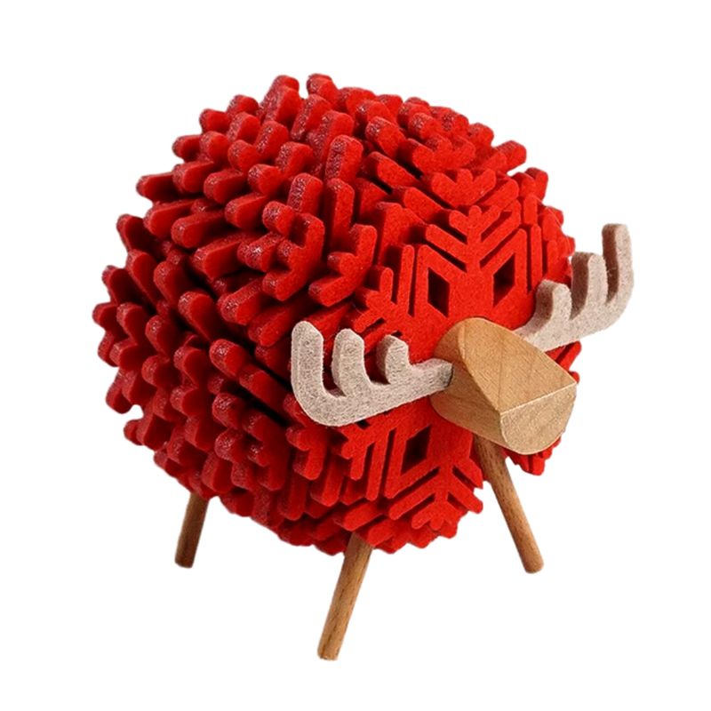 INSPIRA - Set de 12 Posavasos Fieltro de Reno Decoración