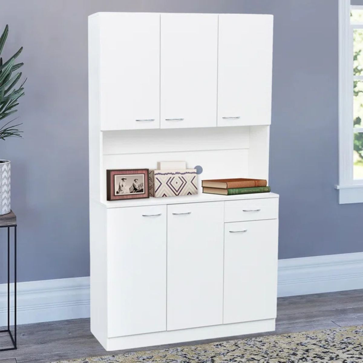 TU MESITA - Mueble de Microondas mas Repostero Pierina color Blanco TU MESITA