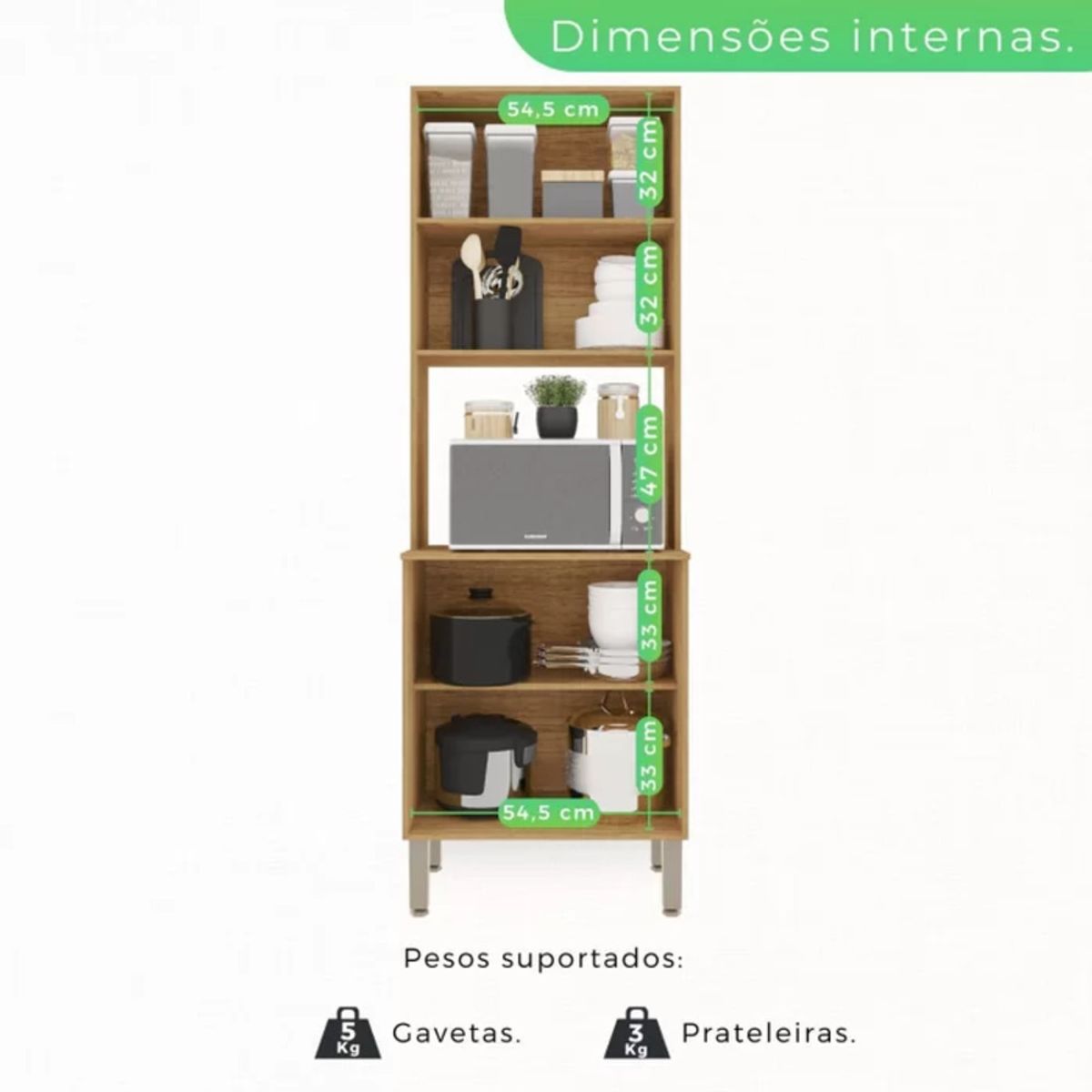 TU MESITA - Mueble para Microondas Ares color HayaGris 2 puertas TU MESITA