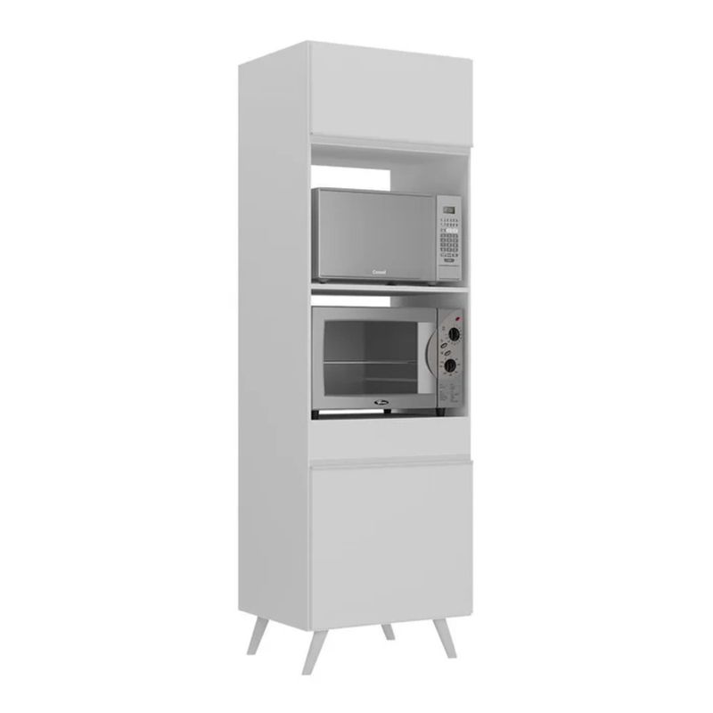 TU MESITA - Mueble para Microondas Aries color Blanco 2 puertas TU MESITA